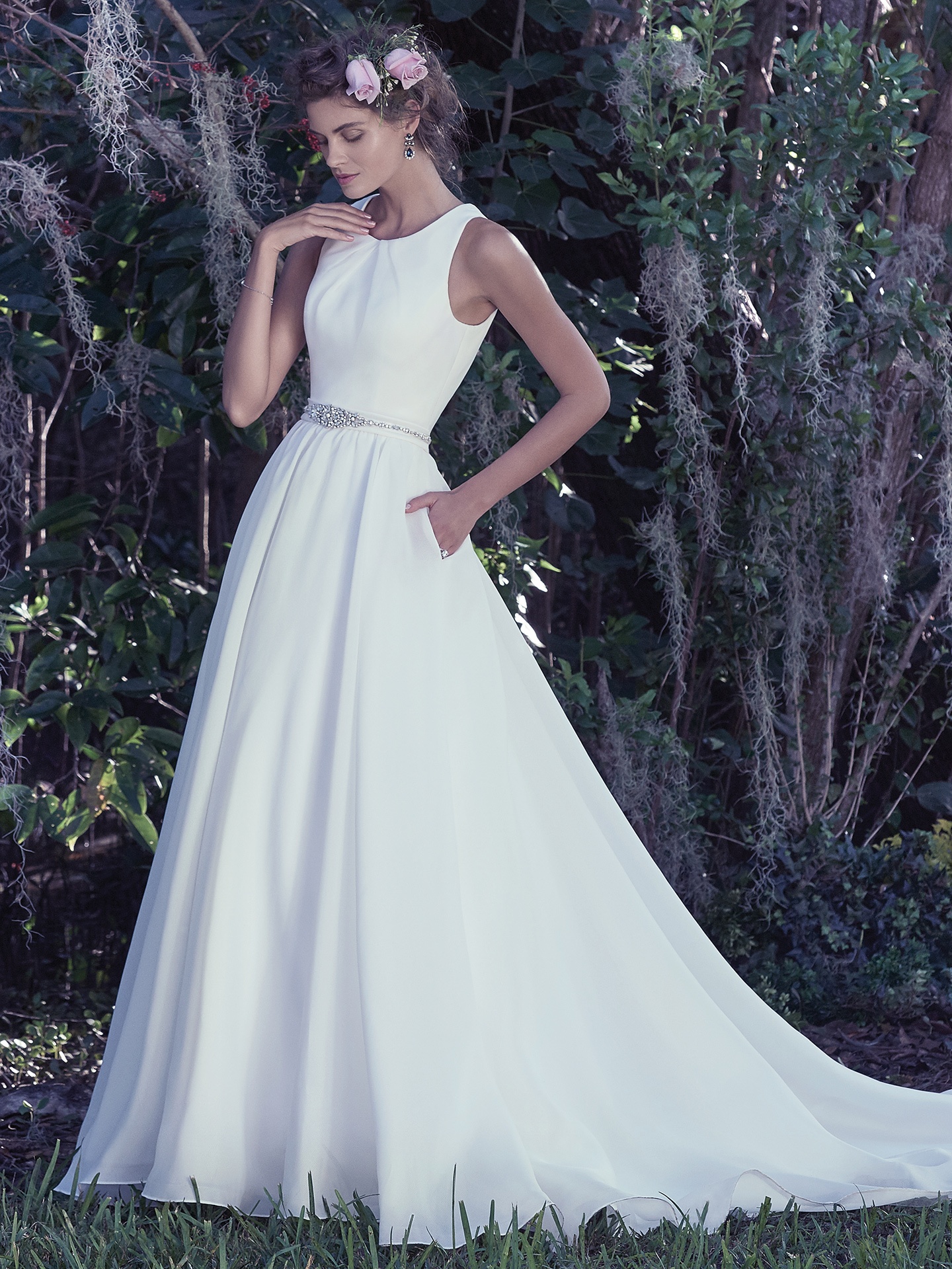 Simple Wedding Dress with Voluminous Skirt - Love Maggie