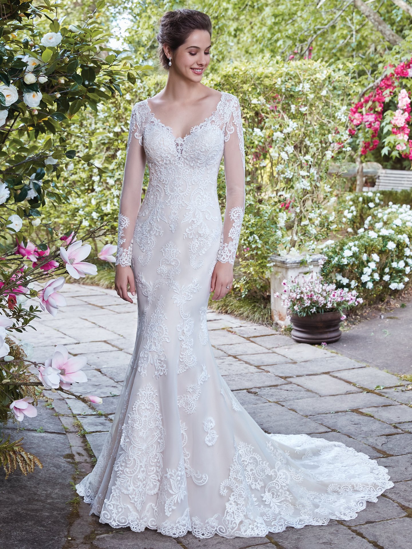 3 Beautiful Dresses for 3 Budget Weddings - Maeve sleeved wedding dress by Rebecca Ingram