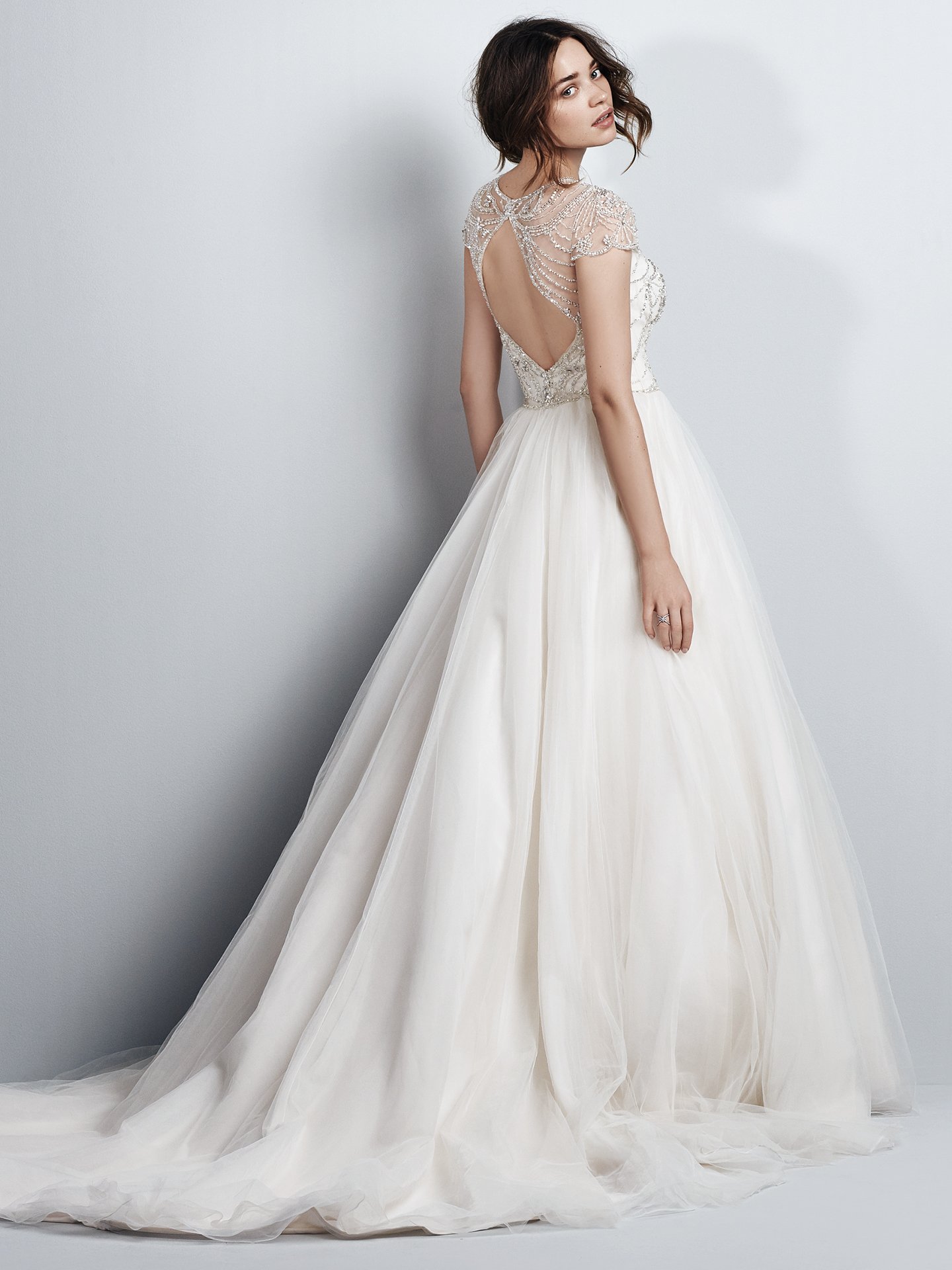 Vintage-inspired ball gown wedding dress with fully beaded bodice Emery by Sottero and Midgley. Modern Royalty: Wedding Dresses Inspired by the Royal Engagement