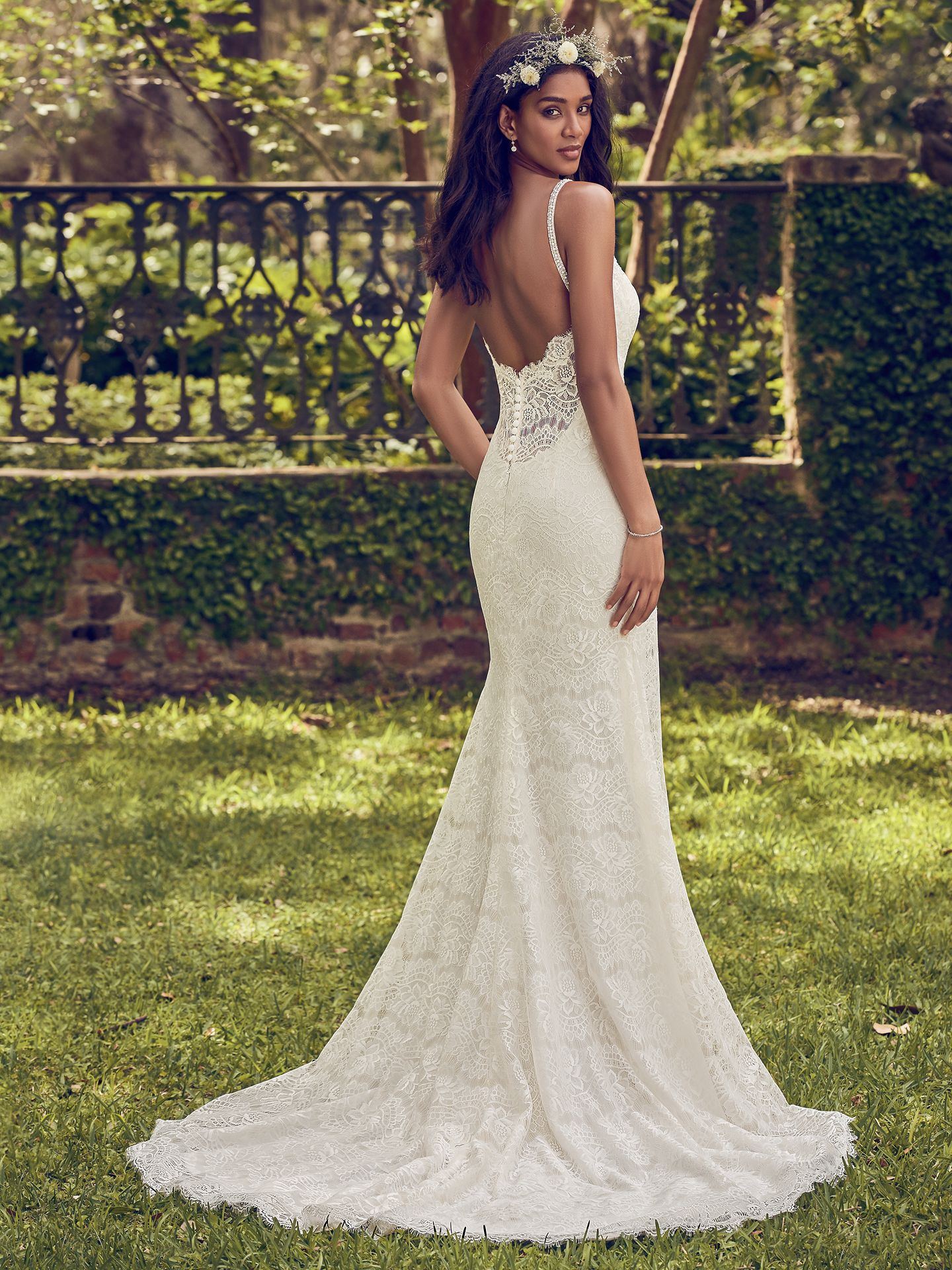 Dorian wedding dress features soft allover lace comprises this wedding dress, featuring illusion lace details along the plunging sweetheart neckline and scoop back. - The Latest Wedding Dress Trends for Engagement Season 2018