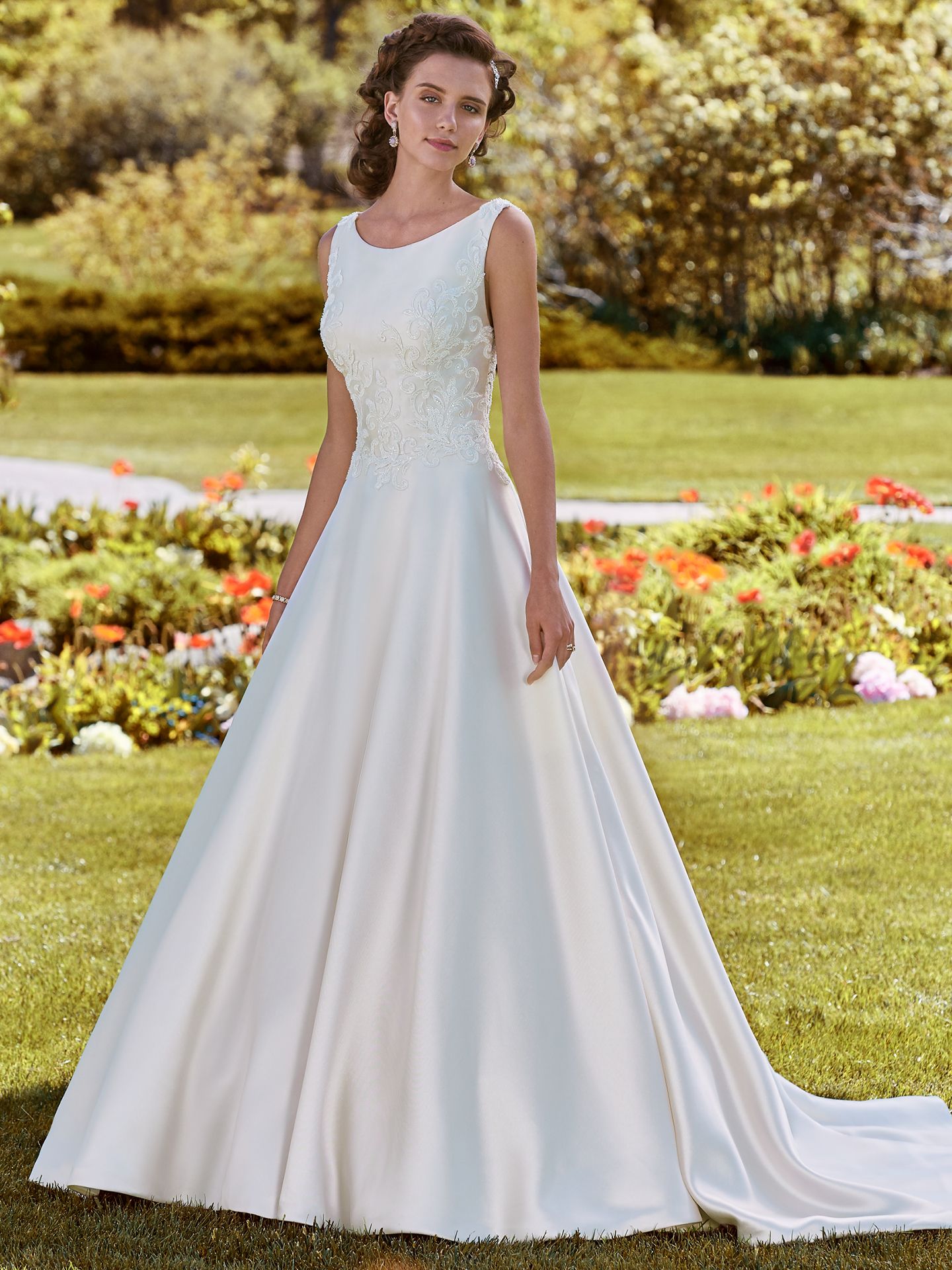 Brooke Mikado princess ball gown wedding dress with keyhole back by Rebecca Ingram. Modern Royalty: Wedding Dresses Inspired by the Royal Engagement