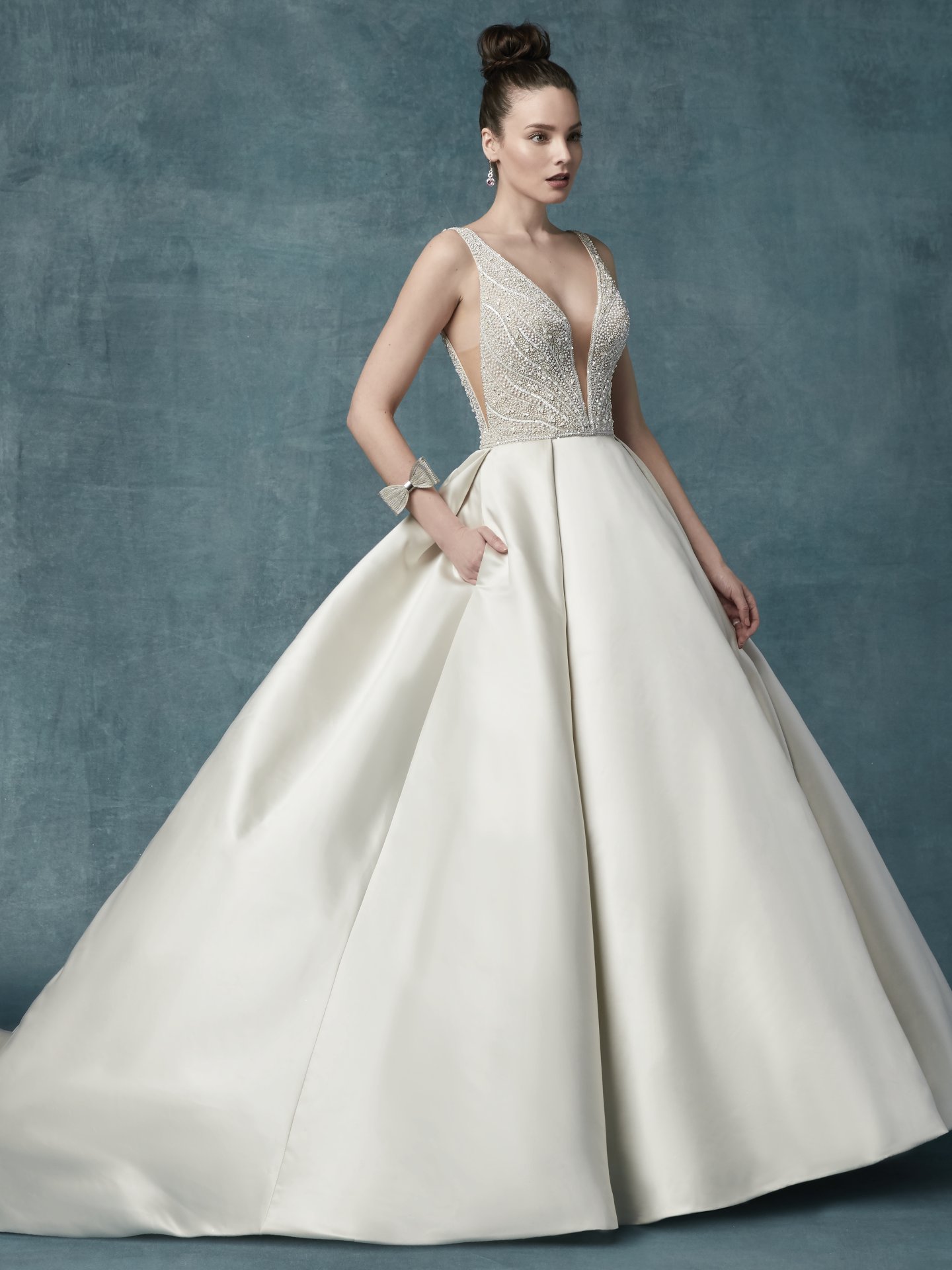maggie sottero ball gown wedding dress