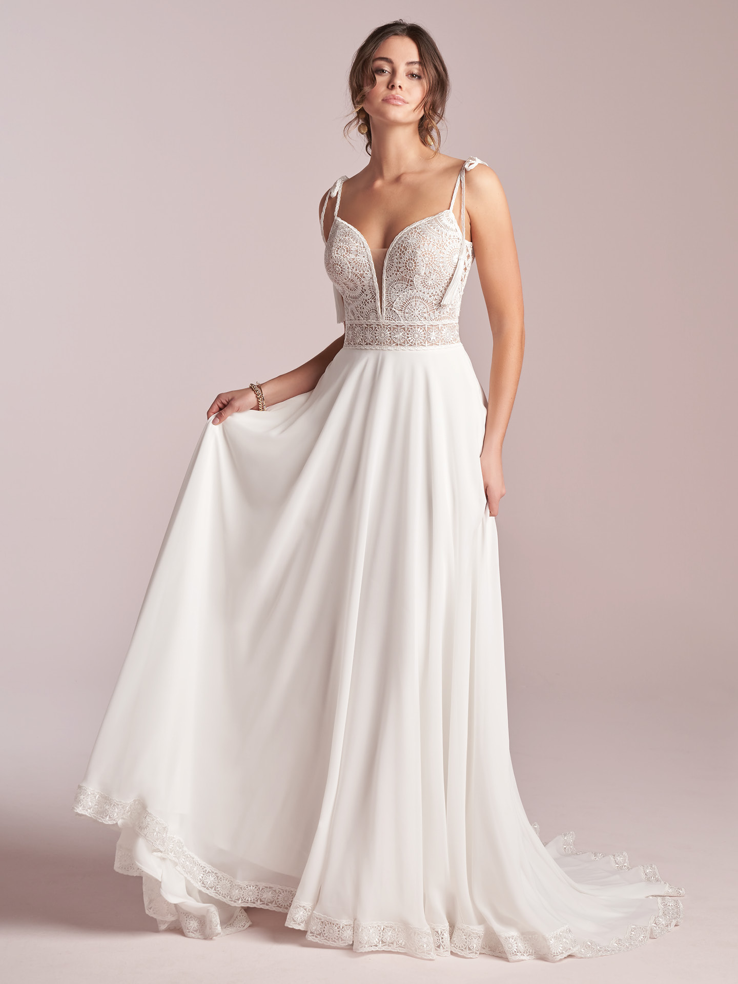 chiffon sheath wedding dress